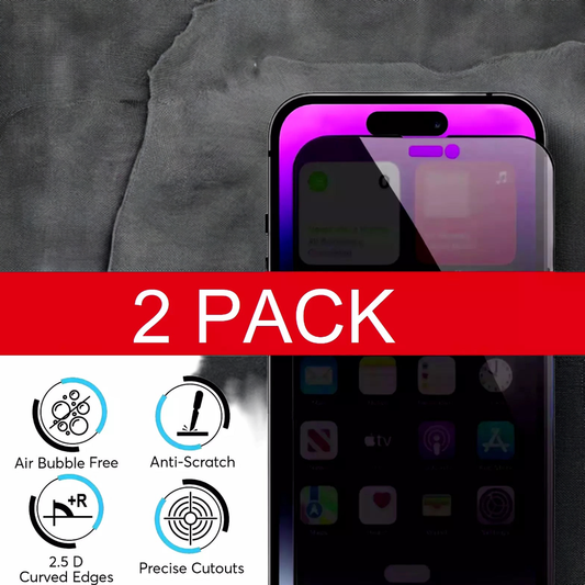 2 Pack Privacy Tempered Glass Screen Protector For iPhone 16 15 14 13 12 11 Max